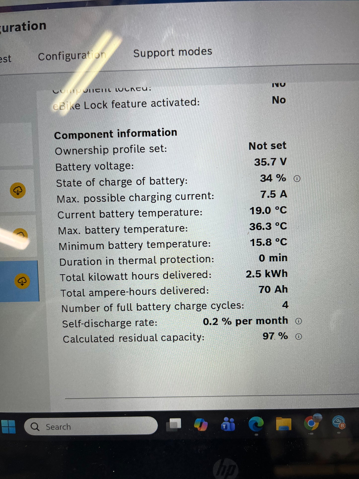 Bosch powertube 625 battery (horizontal)