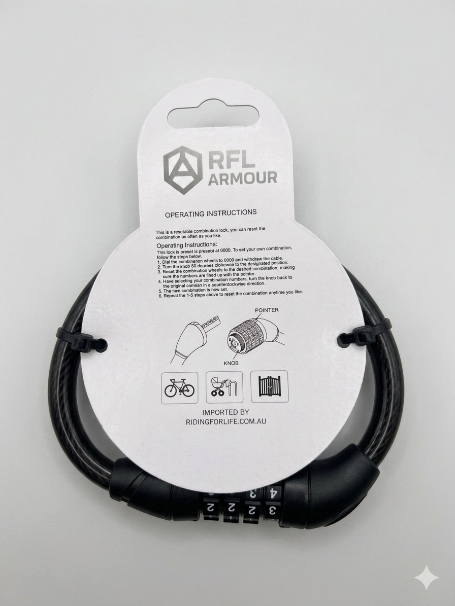 RFL Armour Combination Cable Lock