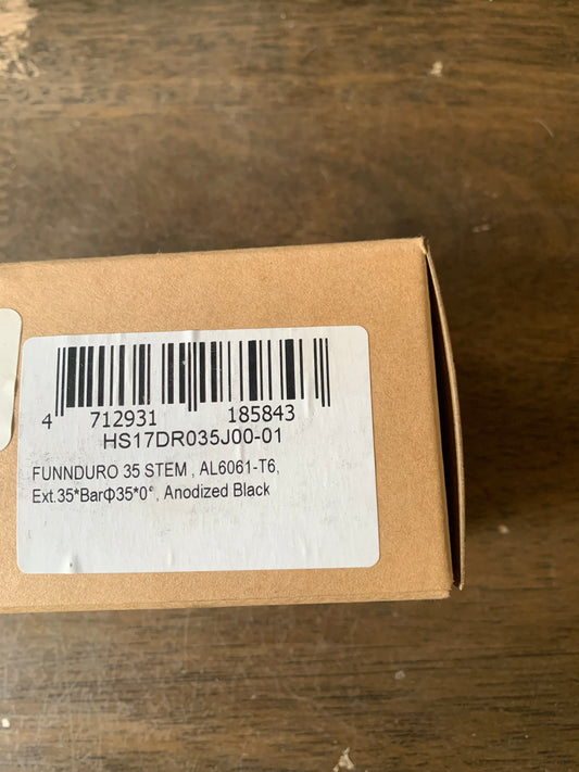 FUNN Funnduro stem 35mm x zero rise - black