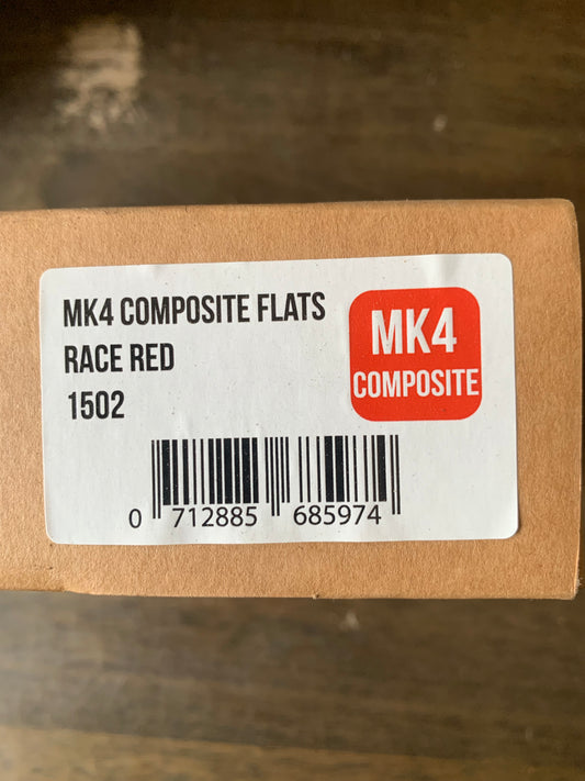 Burgtec Composite MK4 Flat Pedals - Race red