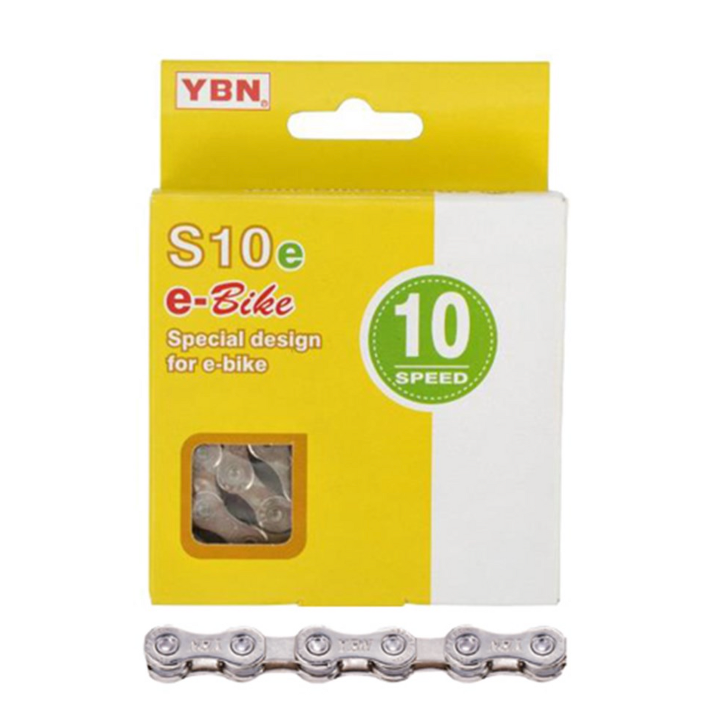 YABAN CHAIN - 10 SPEED E-BIKE - 1/2 X 11/128 X 136L - 5.9MM - SILVER/SILVER 136L