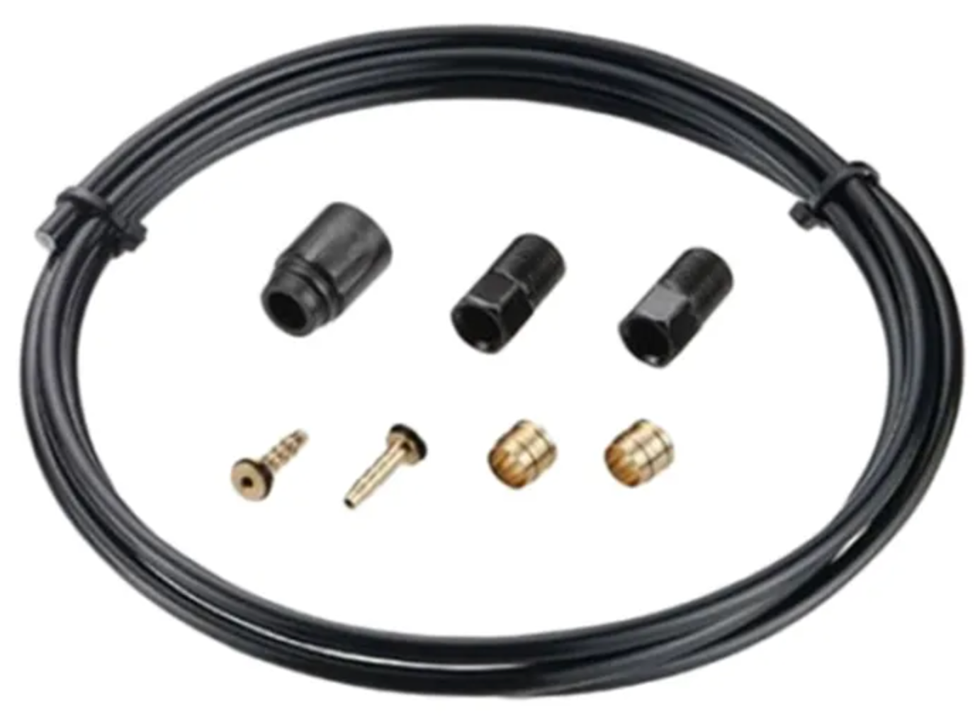 HYDRAULIC HOSE KIT - Tektro AM Oil Hose Kit, 5.5mm Dia, 2000mm Long, Black, non Banjo type