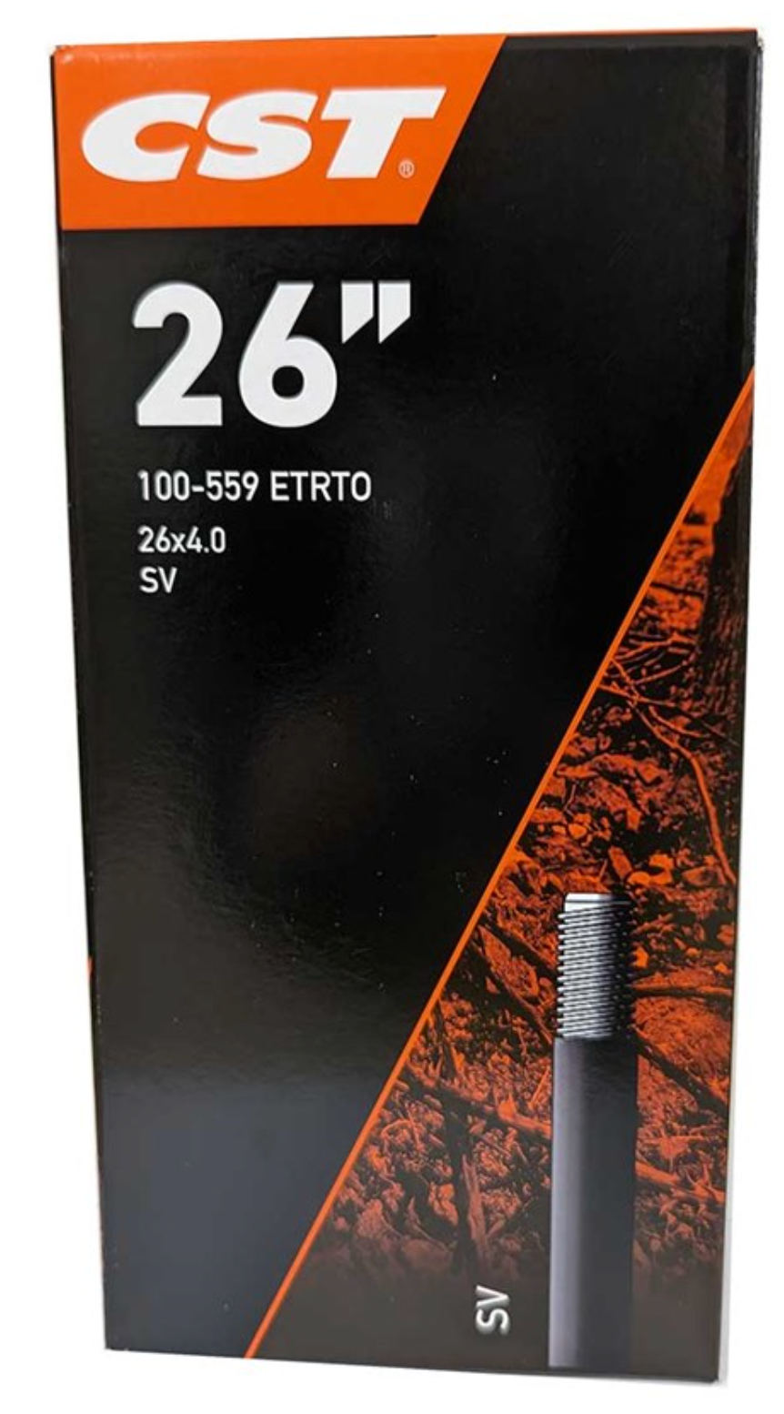 FAT TYRE CST TUBE - 26 X 4.0 - SCHRADER VALVE 1.2MM