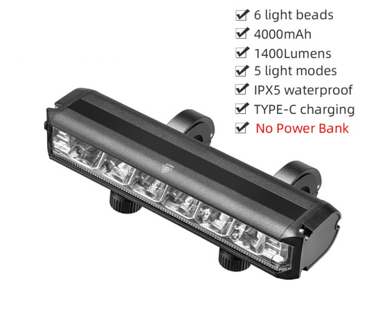 Bicycle / eBike Light Bar - USB rechargeable