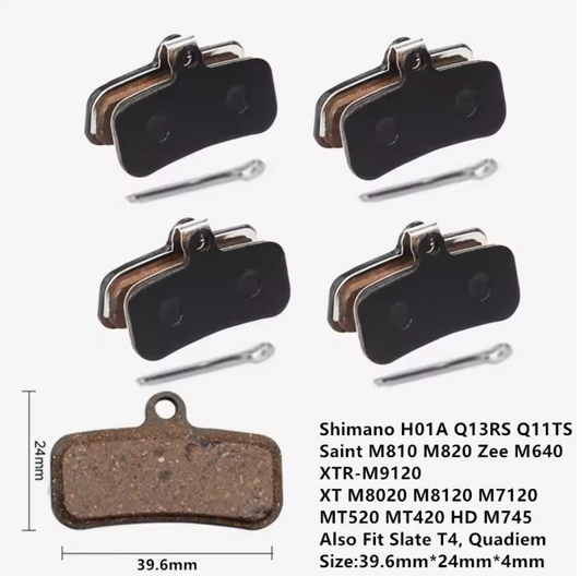 BRAKE DISC PADS - STOP SHIMANO SAINT ( also fits TRP Quadiem/Slate and Tektro Orion 4p (Q11TS) ) KSD640