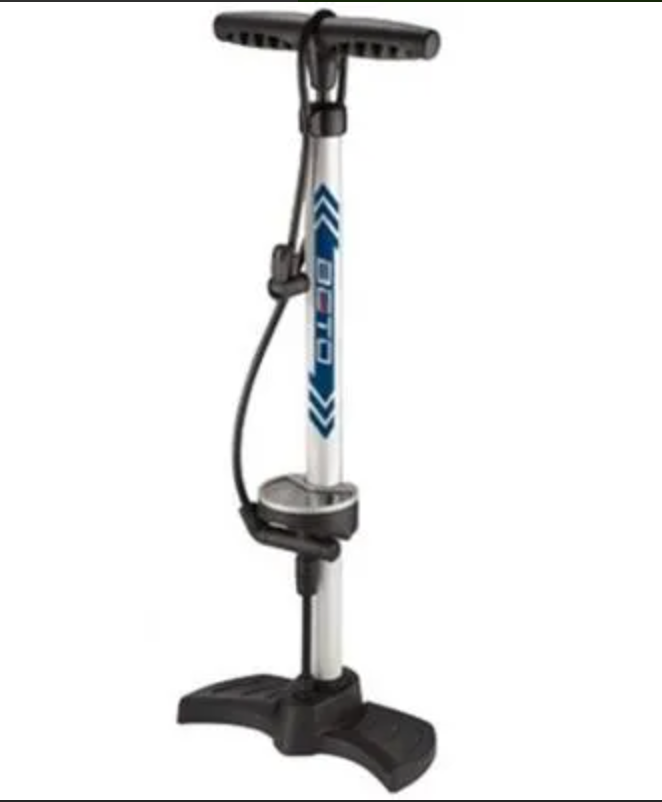 BETO PYTHON FLOOR PUMP, tall, 26", steel barrel w/ 3.5" gauge, 160psi, A/V & F/V