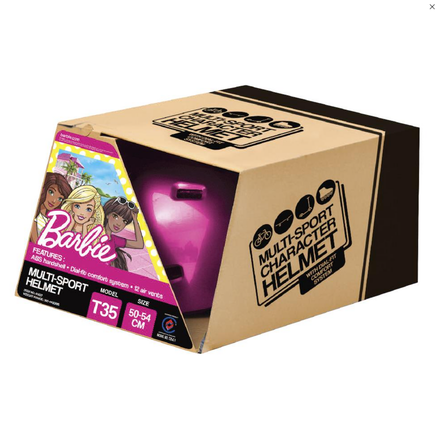 Helmet Licensed - Barbie 50-54cm Adjustable