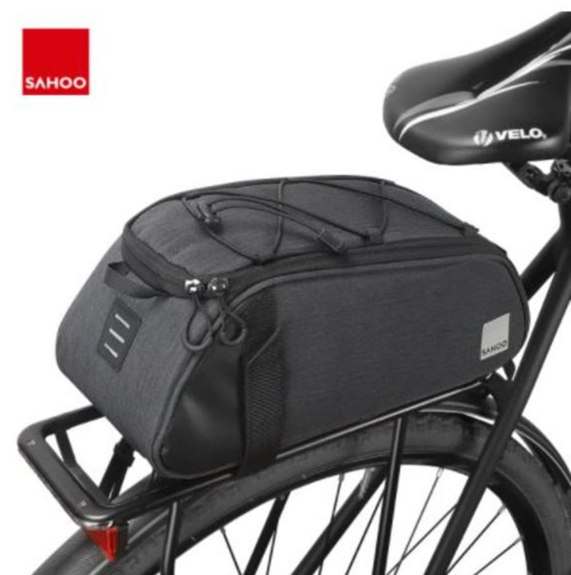 SAHOO Top Pannier Rack Bike Trunk Bag-7L with Universal fit straps