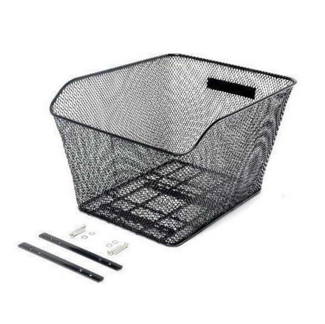 BASKET - Rear. Fixed with Fittings. Black. 41cm x 33cm x 25cm