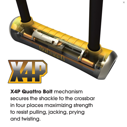 On Guard Pitbull Standard U-Lock Keyed 11.5cm x 23cm D 14mm - e-Bike Series