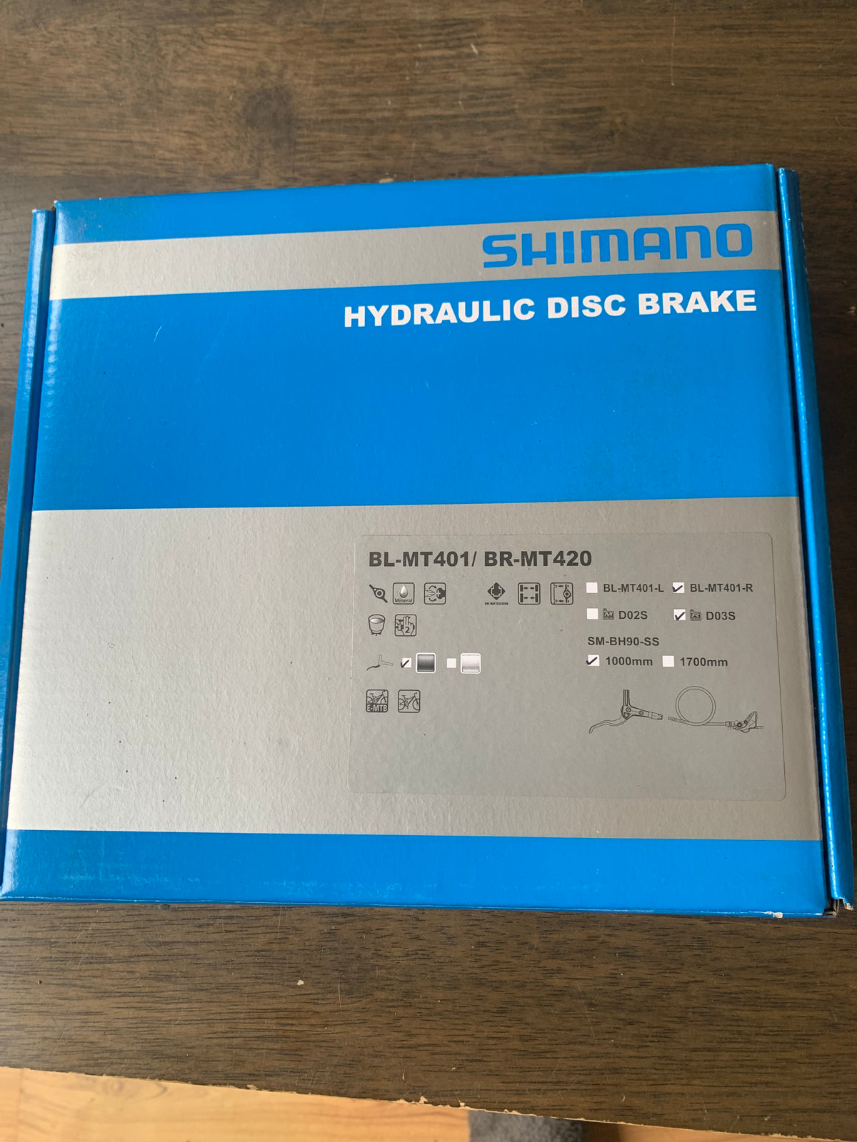 Shimano Acera BL-MT401 Right Brake Lever & BR-MT420 4-Piston Front Disc Brake Caliper