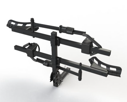 STOWAWAY Car Rack E-Bike Carrier - Hitch Mount, 2 Bikes, Push/Tilt Design, Max 65kg, fits up to 4 inch tyres