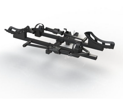 STOWAWAY Car Rack E-Bike Carrier - Hitch Mount, 2 Bikes, Push/Tilt Design, Max 65kg, fits up to 4 inch tyres