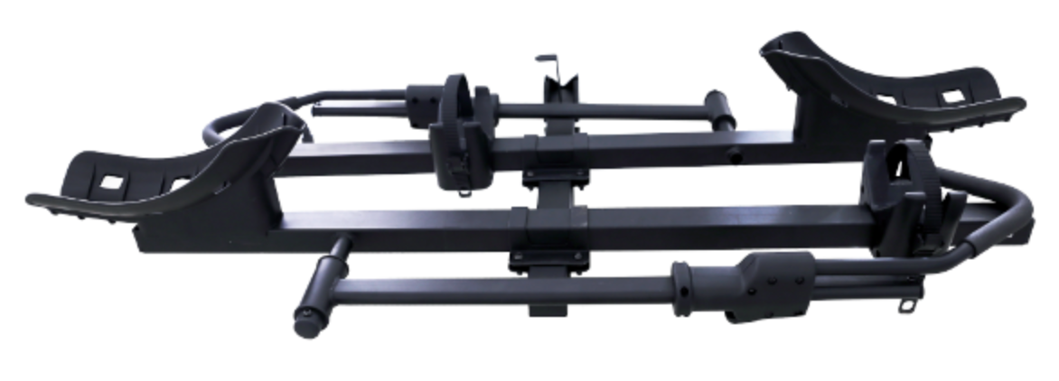 STOWAWAY Car Rack E-Bike Carrier - Hitch Mount, 2 Bikes, Push/Tilt Design, Max 65kg, fits up to 4 inch tyres
