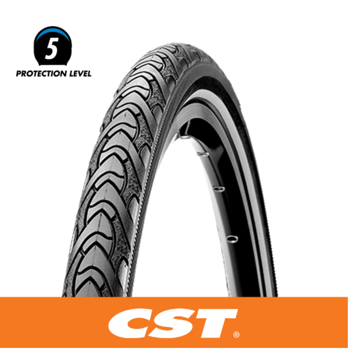 Bicycle CST Tyre Classic Otis Hybrid C177 - 700 x 38 - Puncture Resistant 3mm Kevlar Layer W/Ref Strip.
