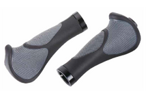 Load image into Gallery viewer, Bicycle Ergonomic Lock On Grips - with Locking Rings - Black/Grey.
