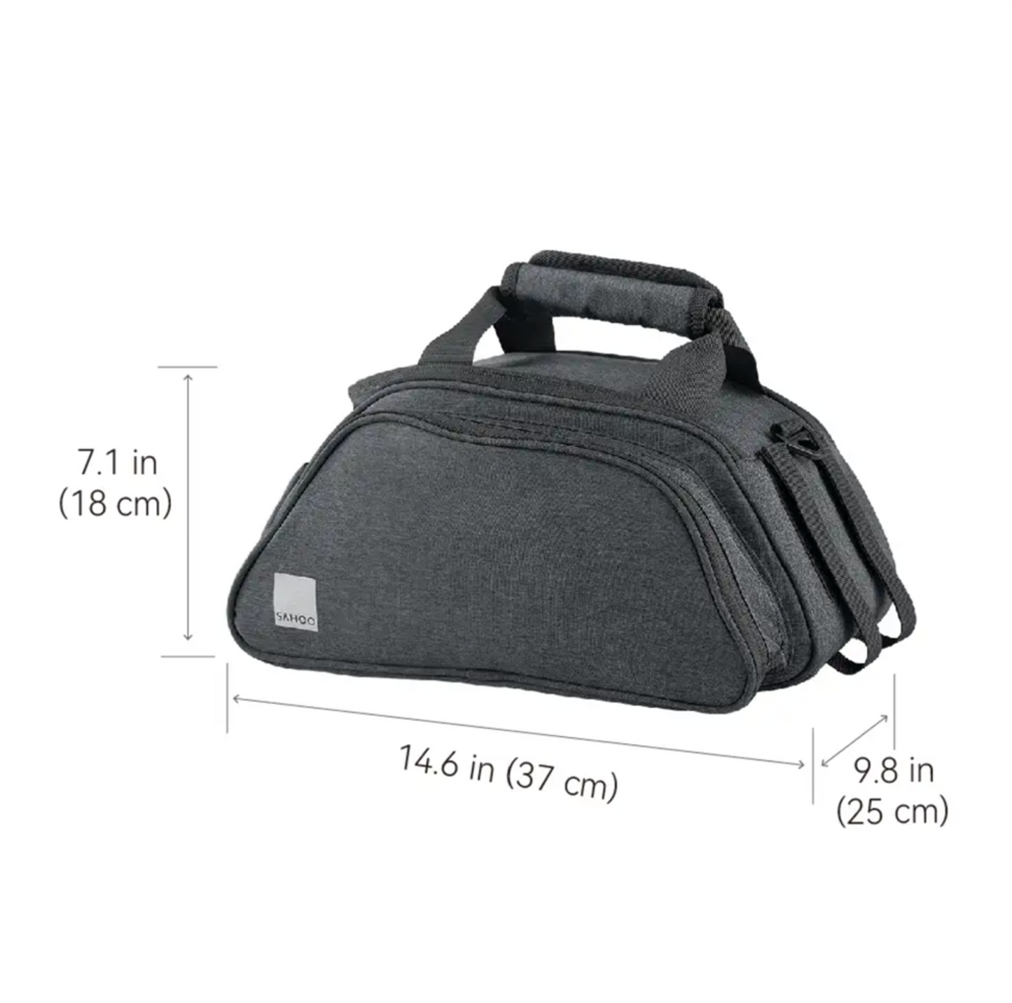 SAHOO TOP PANNIER RACK BIKE TRUNK BAG - EXPANDABLE 8L