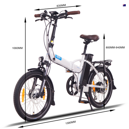 NCM London Plus Folding E-Bike, 250W, 36V 19Ah 684Wh Battery, Size 20"