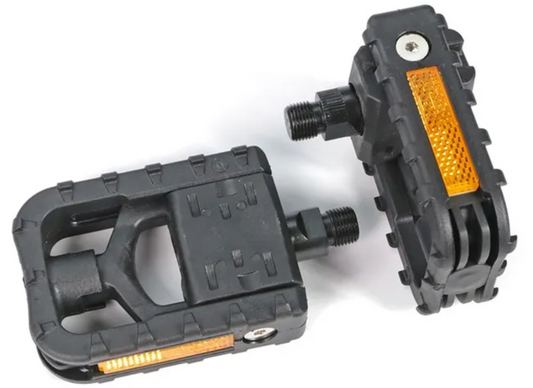 Folding Pedals 9/16", BLACK fiberglass/nylon platform