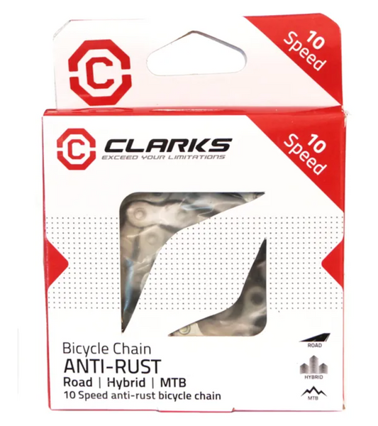 CHAIN - 10 Speed - CLARKS - SILVER - Anti Rust - w/Connect Link