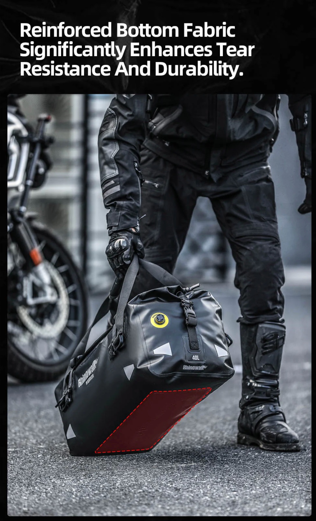 Rhinowalk Warrior Waterproof Motorcycle Tail Duffel Bag