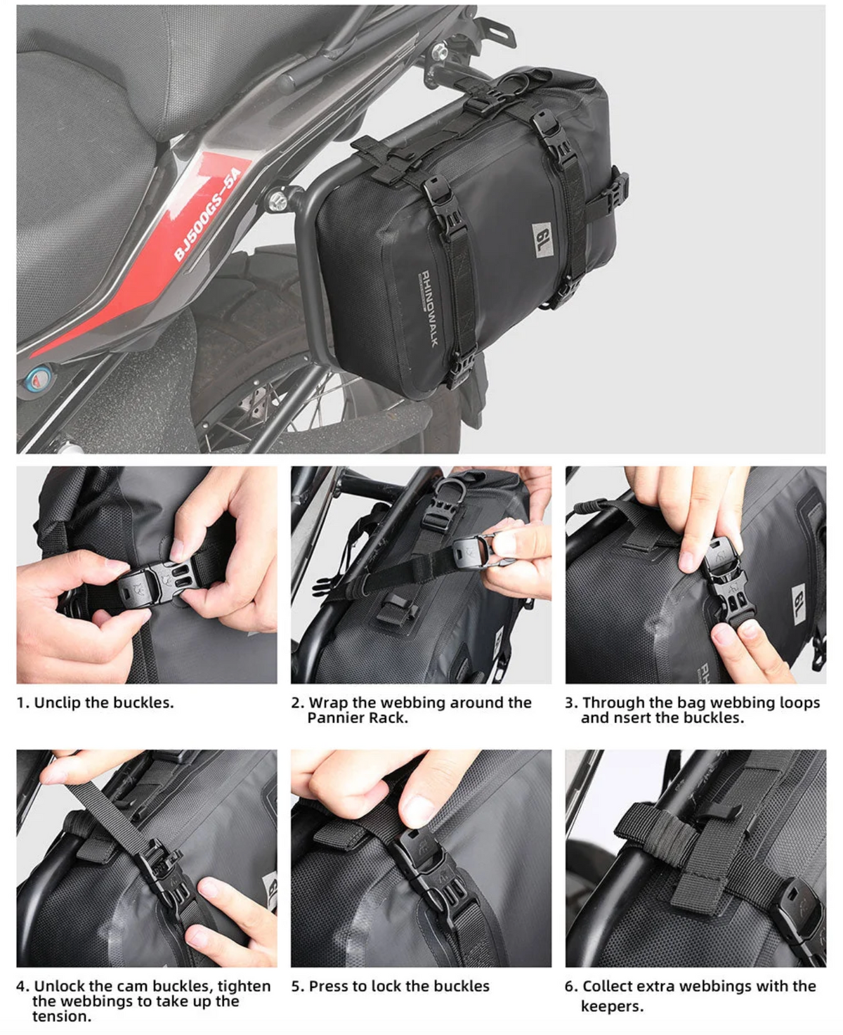 Rhinowalk 6L Waterproof Crash Bar Bags