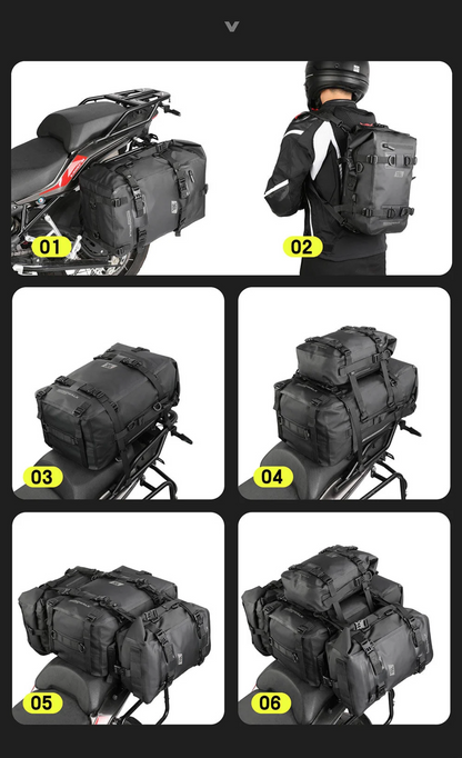 Rhinowalk Modular Waterproof Motorcycle Tail Pack (8L / 15L / 30L)