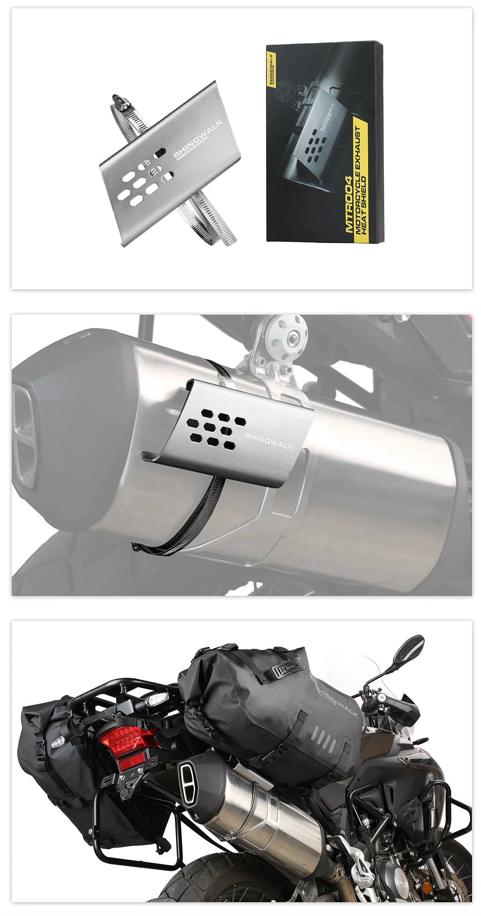 Rhinowalk Waterproof Motorcycle Pannier Side Bag 18/28/48L - Pair/Rackless