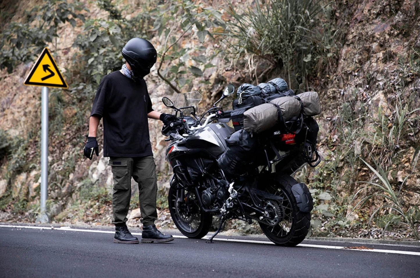 Rhinowalk Large Capacity Motorcycle Tail Seat Bag (Expandable Sizing)