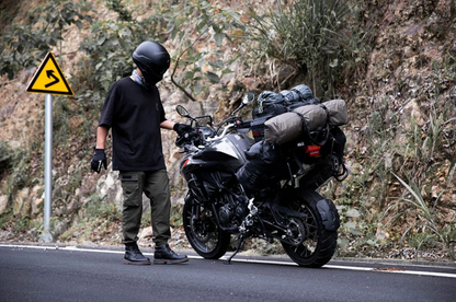 Rhinowalk Large Capacity Motorcycle Tail Seat Bag (Expandable Sizing)