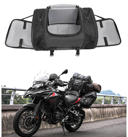 Rhinowalk Large Capacity Motorcycle Tail Seat Bag (Expandable Sizing)
