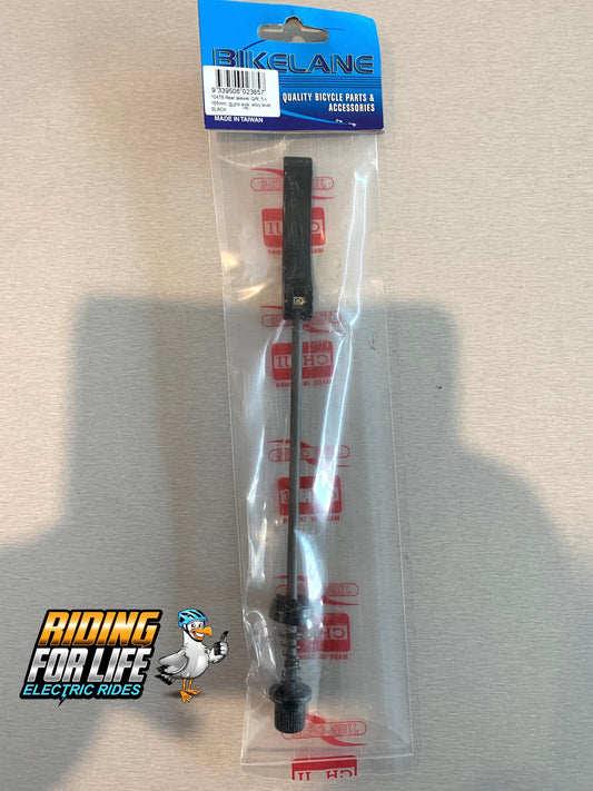 SKEWER Rear, 165mm, Q/R, Cr-mo Axle Alloy Lever, BLACK
