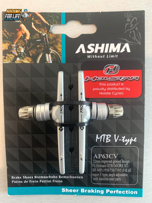 ASHIMA V-Brake Pads - Anti Squeal 72mm Pad