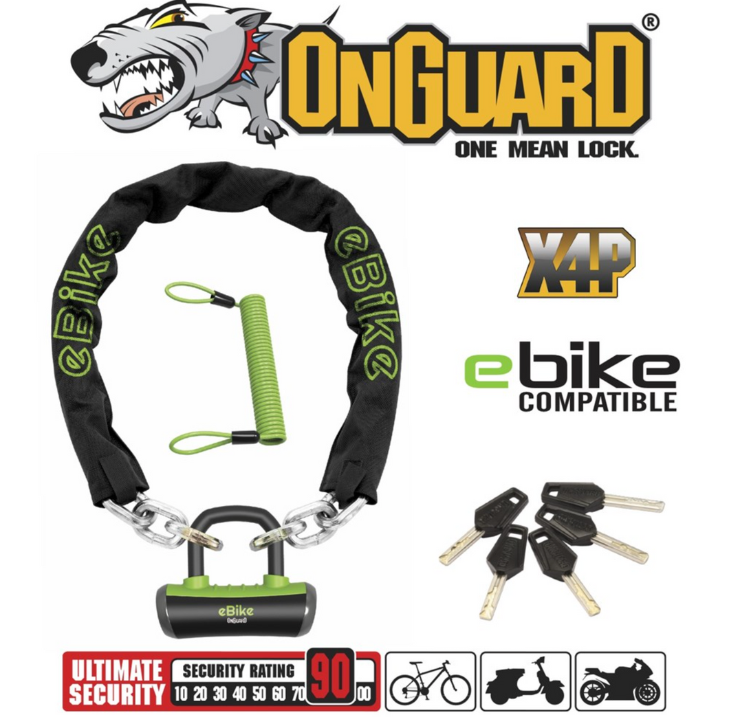 On Guard Mastiff Chain-Lock Keyed 110cm x 12mm - e-Bike Series